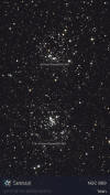 Double Cluster NGC 869/884 with labels