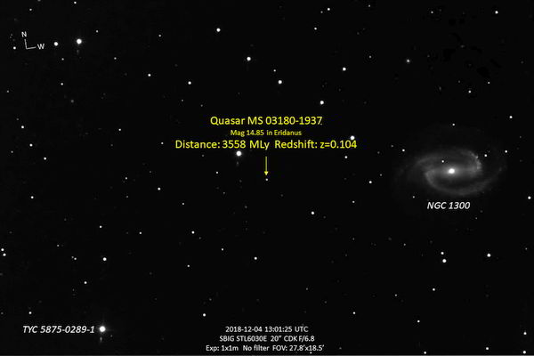 Quasar in Eridanus