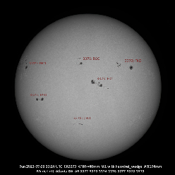 Solar Whole Disk with Class Labels